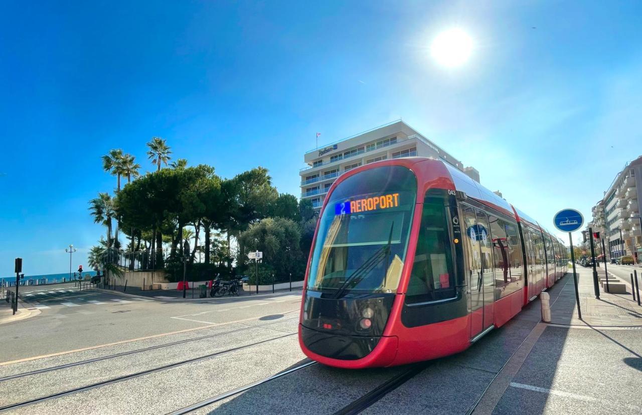 1 Min To The Beach Apartment - Kitchen - Tramway - Air Conditioner - Wifi - Promenade Des Anglais Nice Bagian luar foto