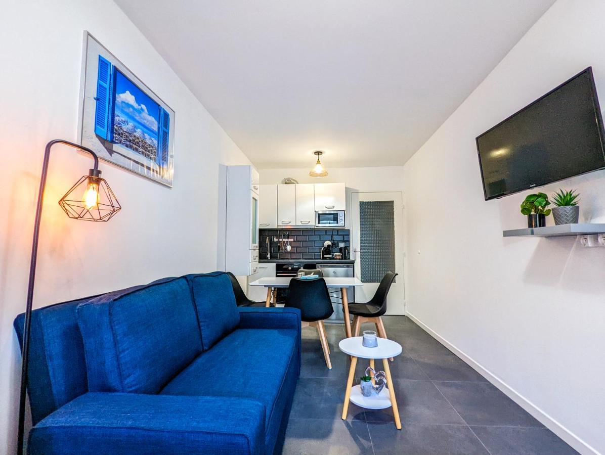 1 Min To The Beach Apartment - Kitchen - Tramway - Air Conditioner - Wifi - Promenade Des Anglais Nice Bagian luar foto