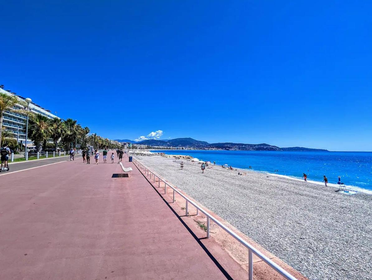 1 Min To The Beach Apartment - Kitchen - Tramway - Air Conditioner - Wifi - Promenade Des Anglais Nice Bagian luar foto