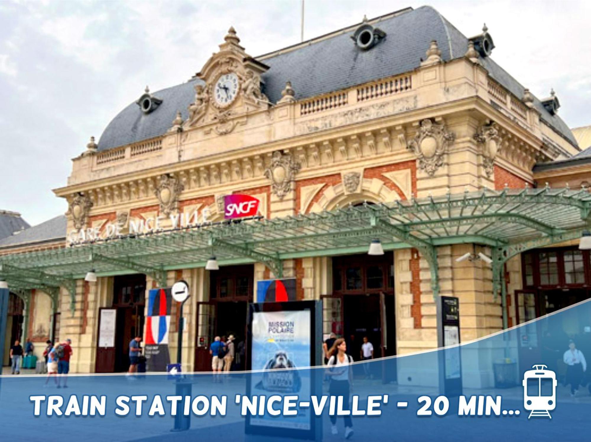 1 Min To The Beach Apartment - Kitchen - Tramway - Air Conditioner - Wifi - Promenade Des Anglais Nice Bagian luar foto
